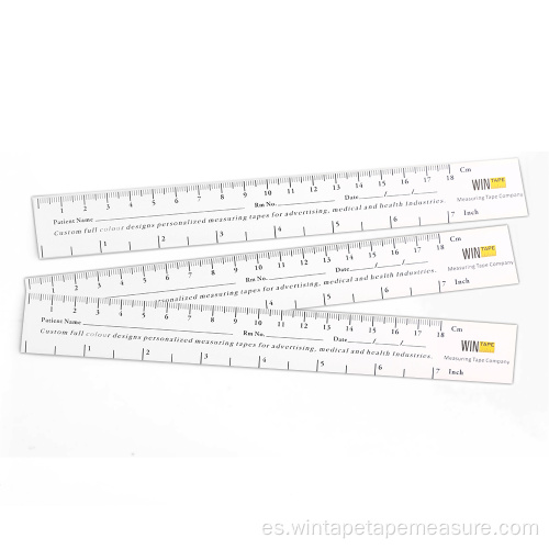 Regla médica para heridas de 18 cm y 7 pulgadas